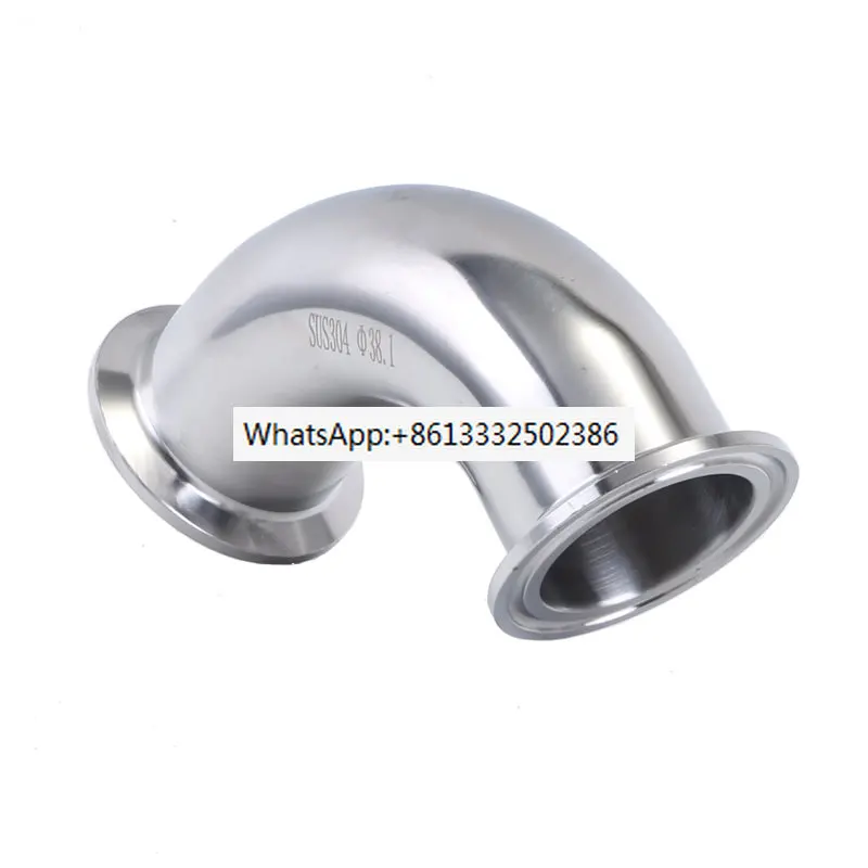 

304 food grade/quick assembly elbow/stamped 90 degrees/polished stainless steel inside and outside/pipe fittings/clamp type