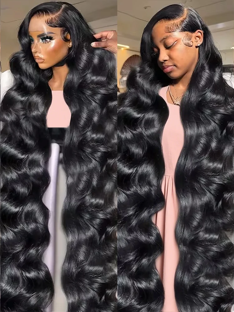 

Прозрачный HD парик с волнистыми волосами 13x4 13x6, предварительно выщипанный, с кружевной передней частью, 40-46 дюймов, 100% натуральные человеческие волосы, для женщин, плотность 300%