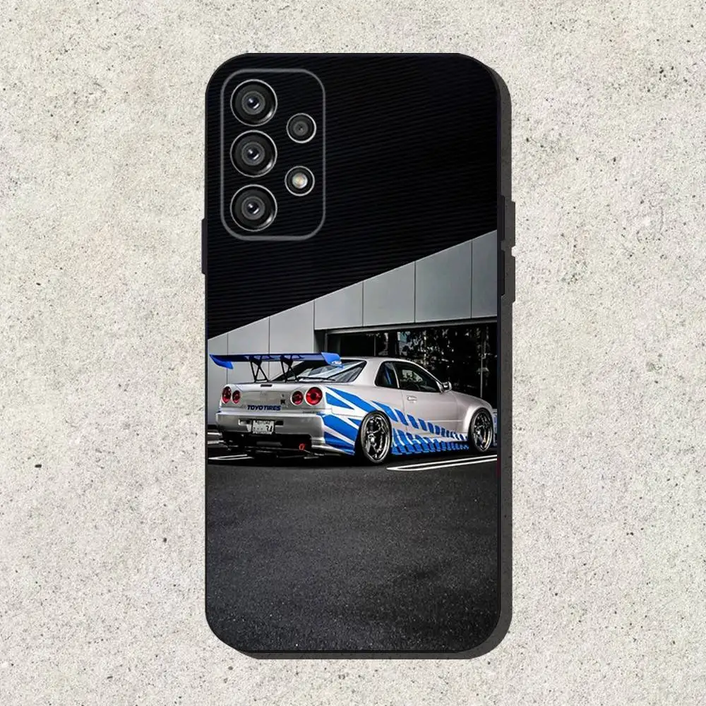 F-Fast And F-Furious R-R34 Phone Case For Samsung S25,S24,S21,S22,S23,S30,Ultra,S20,Plus,Fe,Lite,Note,10,9,5G Black Cover #2