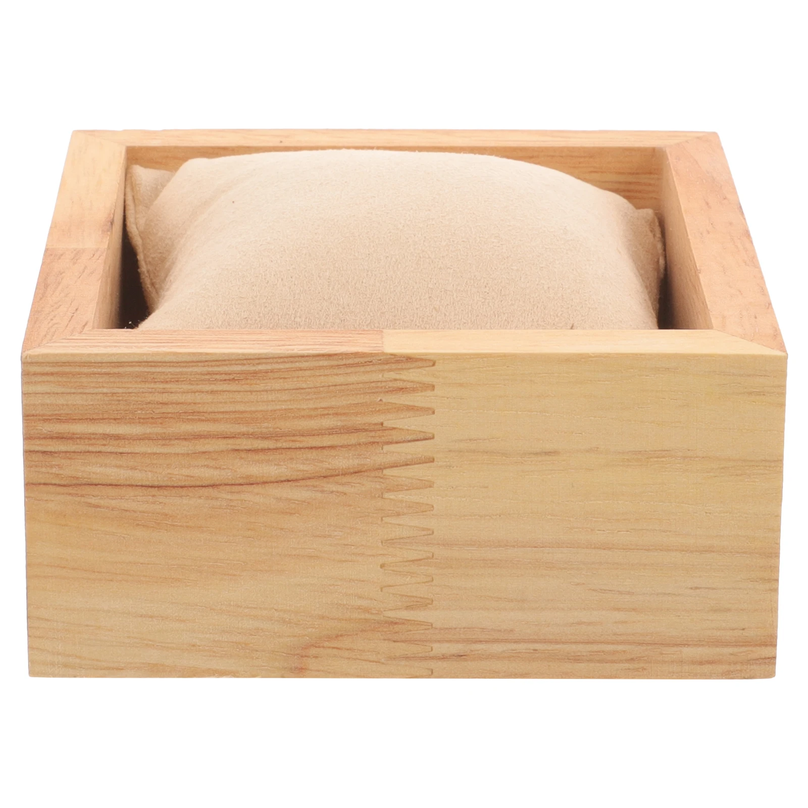 

Display Portable Cloth Case Single Watch Box for Men Women Travel Jewelry Organizer Watch Pillow Solid Wood Storage