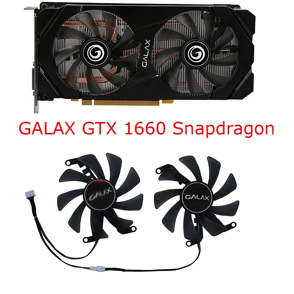 2 adet/takım, ekran kartı fanı, grafik soğutucusu, T129215SU, for GALAX GTX 1660 Snapdragon Overseas Edition, for GALAX RTX 2060 1-Click OC