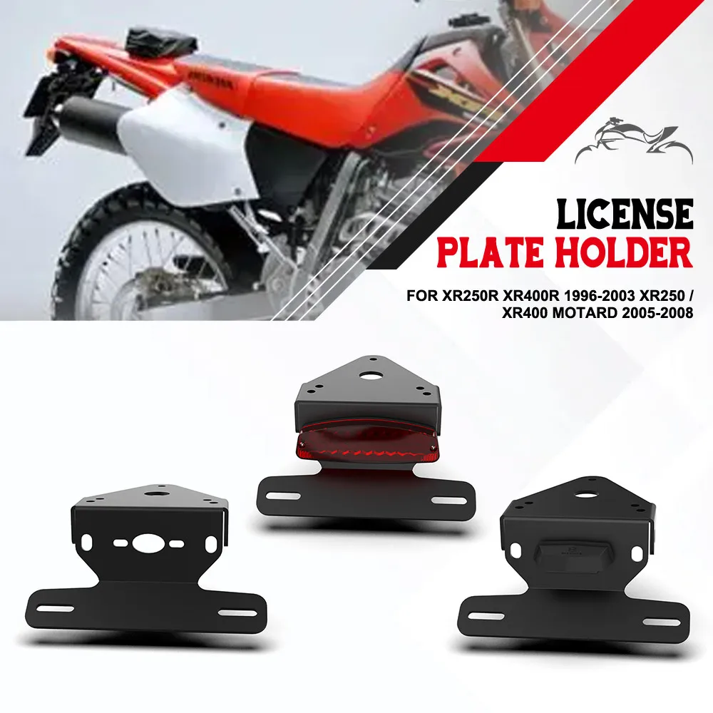 For Honda XR250R XR400R 1996-2003 XR250 / XR400 Motard 2005-2008 Motorcycle Fender Rear Tail Tidy Number License Plate Holder