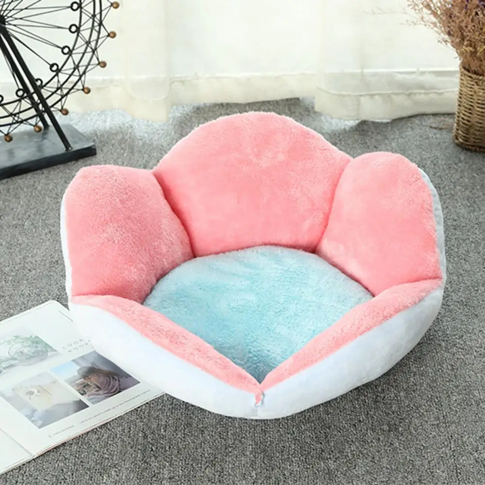 Pet Bed Flower Shape Cat Sleep Nest Sofa Pets Bed Cattery Puppy Cat Nest Cushion Plush Dog Mattress For Small Medium Dogs Cats