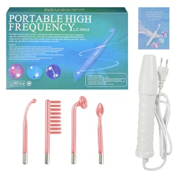 4in1 Electrode Glass Tube Machine Spot Acne Wand Facial Spa Face Skin Care Electrotherapy