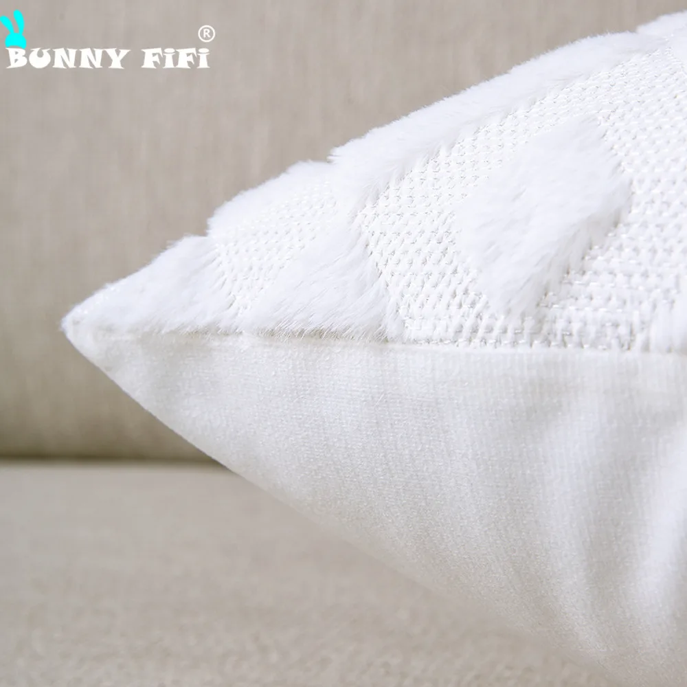 Minimalist Style Plush Embroidered Cushion Cases Warm Velvet Pillow Cover 45x45cm Decorative Pillow for Sofa Bedroom Living Room