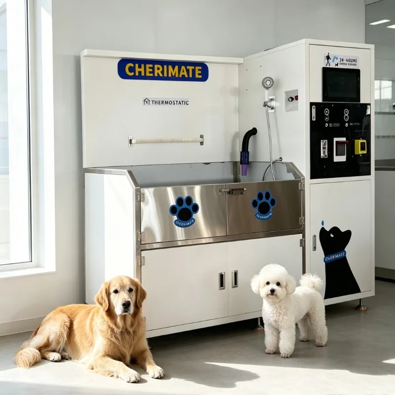 Dog Washing Machine Semi‑Automatic Stainless Steel Self‑service Eco‑friendly Pet Washing Vending Station Customized