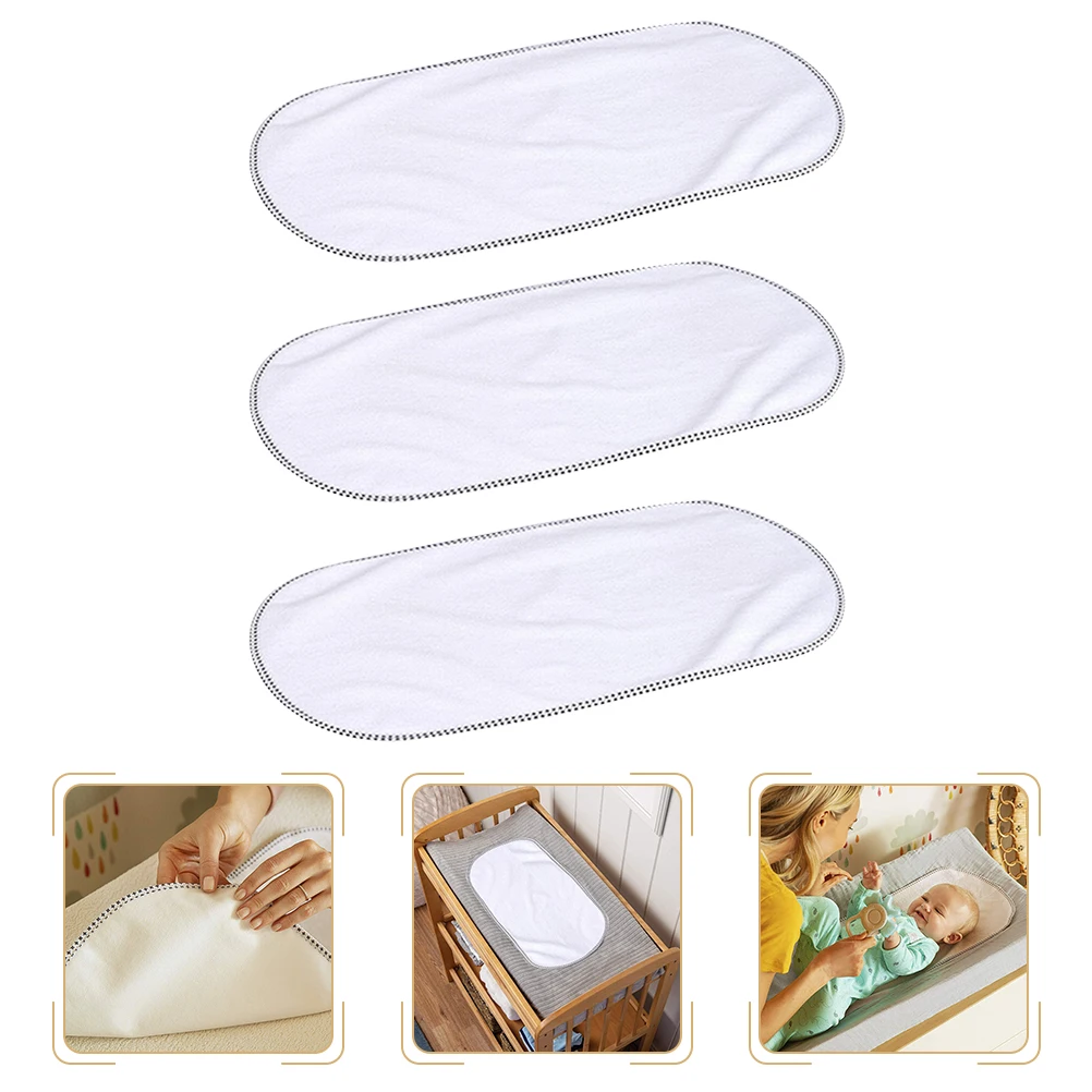

3pcs Baby Care Mat Cover Diaper Changing Travel Changing Liner Crib Bumper Crib Bumper Pad Pad Reusable Soft