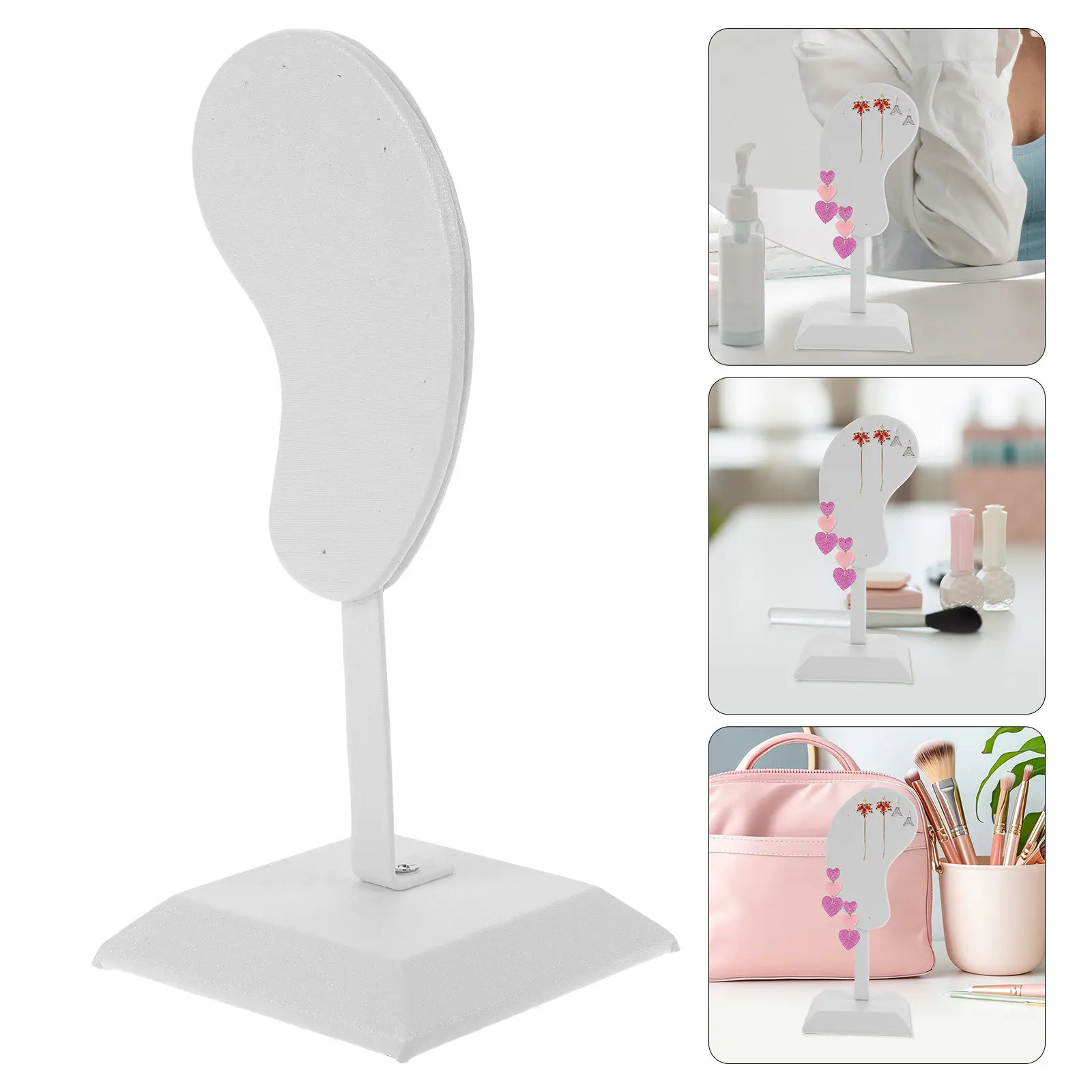 Earring Organizer Stand Display Rack for Studs Hoops Dangles with Soft Scratch-Resistant Lint Fabric Travel Portable Jewelry