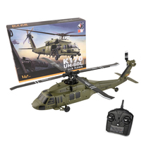 K170 RC Helicopter UH-60L 4 Channel Remote Control brushless Helicopters with Gyro and LED Light Durable Airplane Wltoys Toy