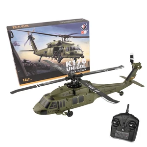 K170 RC Helicopter UH-60L 4 Channel Remote Control Brushless Helikopter dengan Gyro dan Lampu LED Tahan Lama Pesawat Wltoys Mainan 10 helikopter penjualan terbaik untuk anak-anak - №