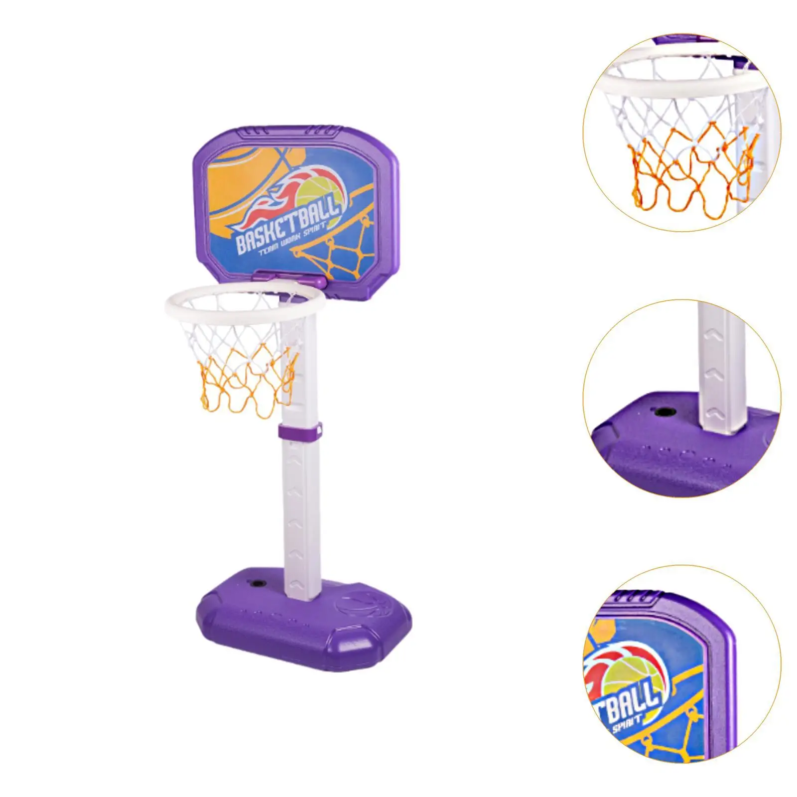 Conjunto de aro de baloncesto, regalos, aro de baloncesto junto a la piscina para jardín al aire libre, familia