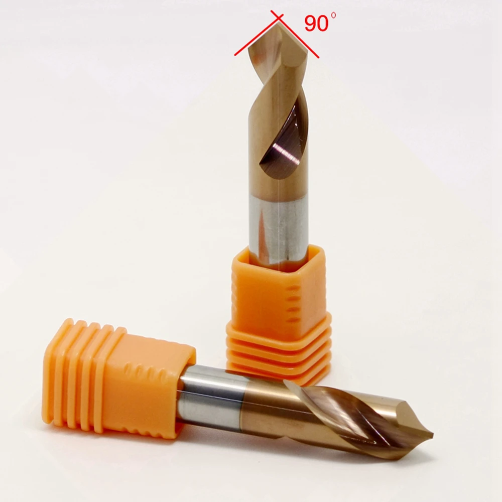 1pc Tungsten Carbide Spotting Drill Bit 90 Degree Angle to Work Steel Iron Plastic on CNC Machine Factory Outlets