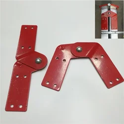 Bisagra de hierro para escalera de alta resistencia, accesorios de hardware de escalera plegables de aluminio en espiga recta, conector de cabeza conjunta, 2 uds.