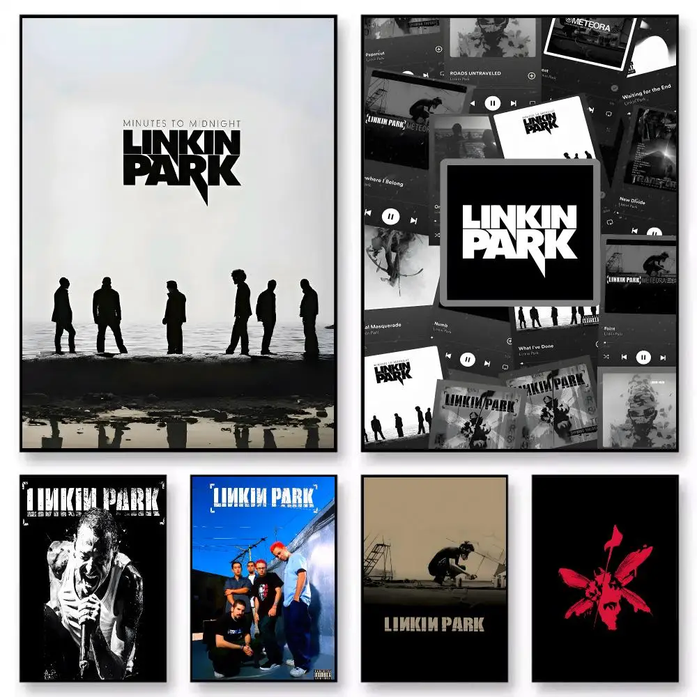 Póster de Linkin Park, decoración de pared de estilo nórdico, autoadhesivo, HD, impermeable, para bar AFE