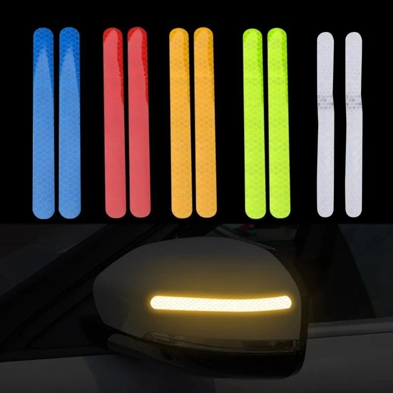 Picture 7:  2Pcs/Set Car Reflector Stickers Waterproof Safety Caution Reflective Tapes