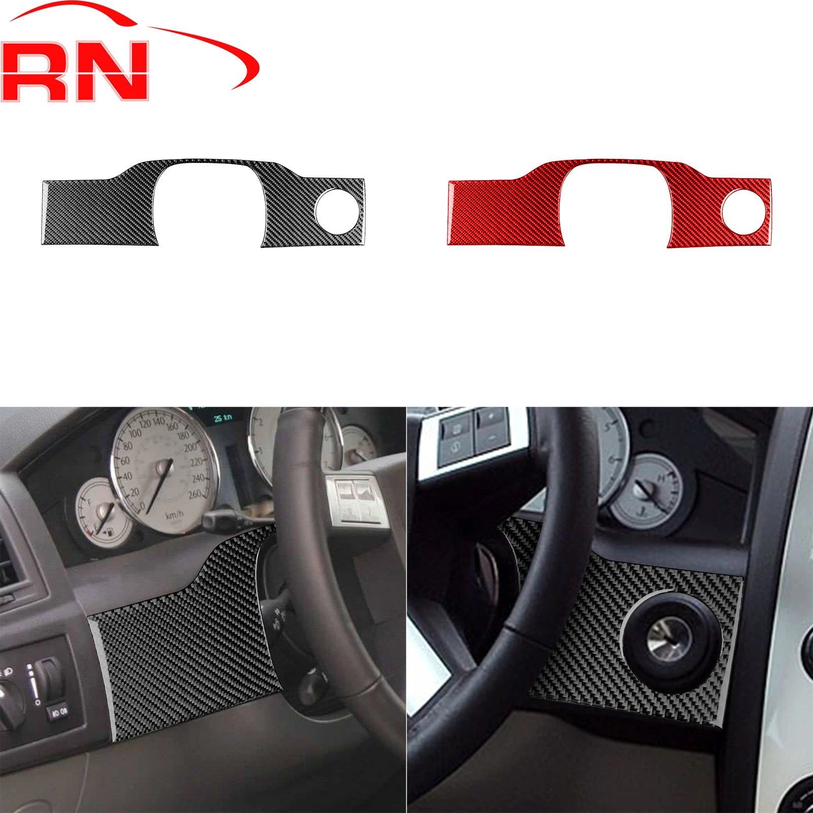 

For Chrysler 300 300C 2005-07 Carbon Fiber Instrument speedometer lower panel Cover Car Interior Accessories Decorative Sticker