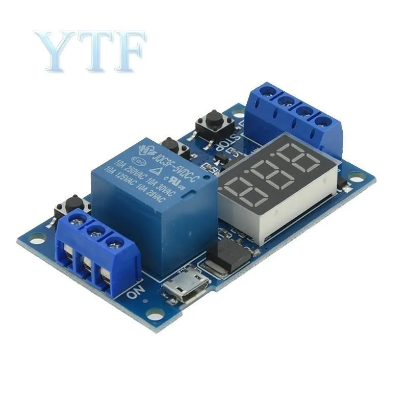 Módulo relé Atraso desconexão Gatilhos, retardo ciclo Timing, interruptor de circuito, XY-J02, 1 canal