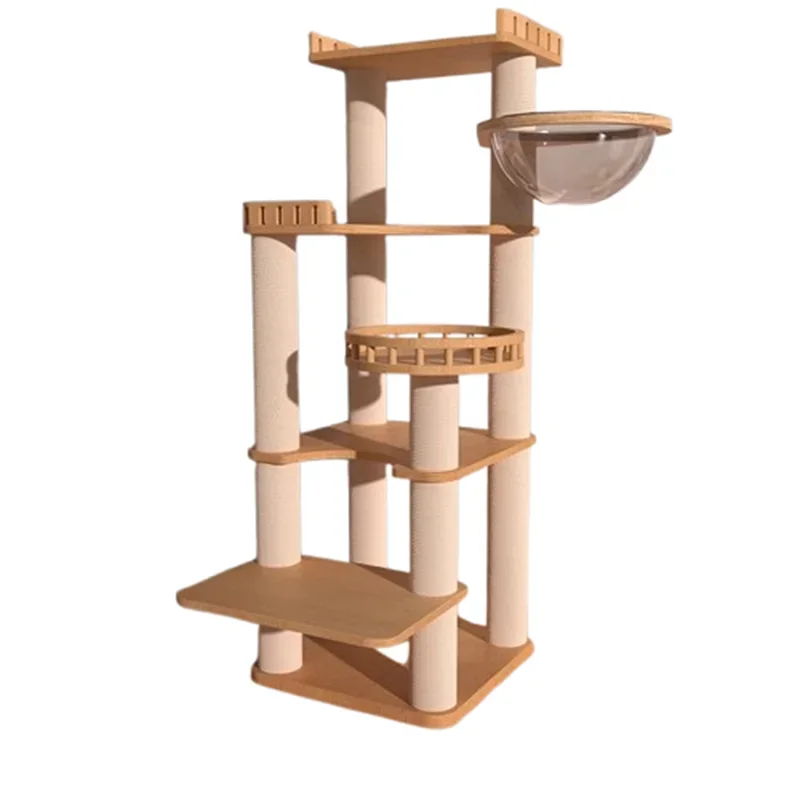 Nordic Crème Stijl Krabpaal Modern Eenvoudig Ontwerp Pretpark Toren voor Katten Sisal Touw Meubels Accesorio Para Gato FYCT