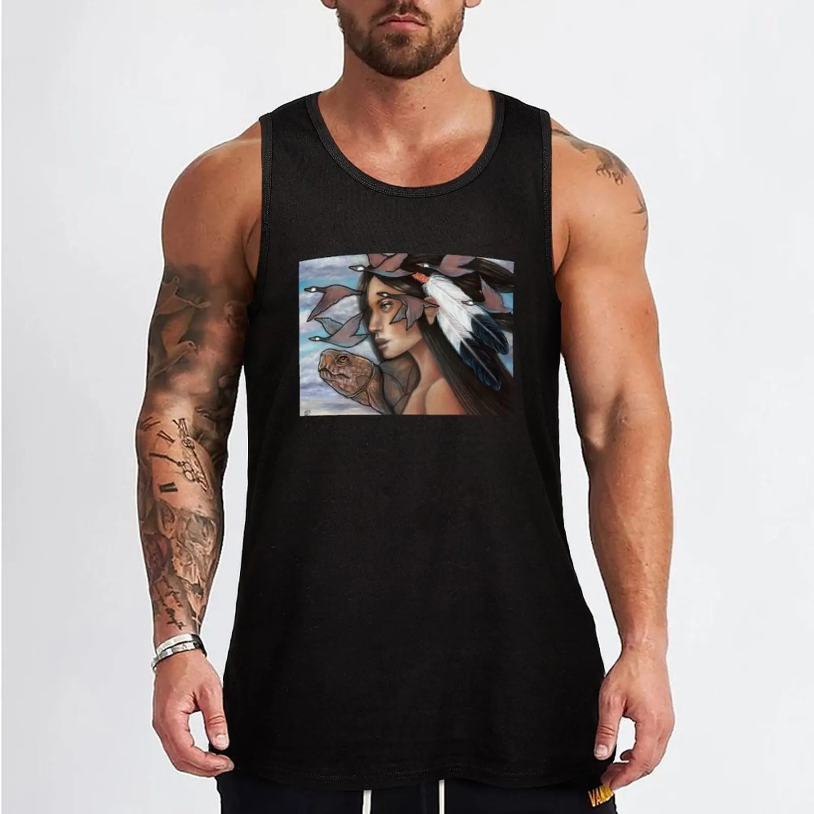 Sky Woman Iroquois Mother Goddess Tank Top sleeveless Men's clothing brands clothes for men