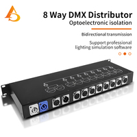 Signal Splitter 8 Channel DMX512 Stage Lighting Controller DJ Distributor Lighting Disco Wedding Party Signal Amplifier Distribu