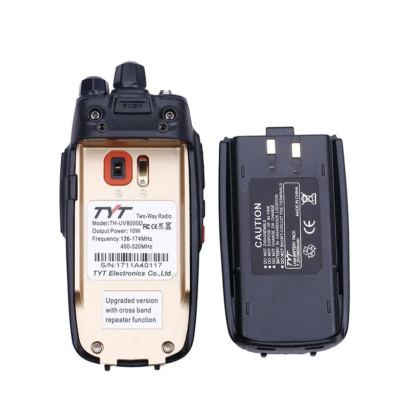 TYT-walkie-talkie portátil TH-UV8000D, repetidor de banda cruzada de doble banda, radio bidireccional Amateur FM, 10W, THUV8000D