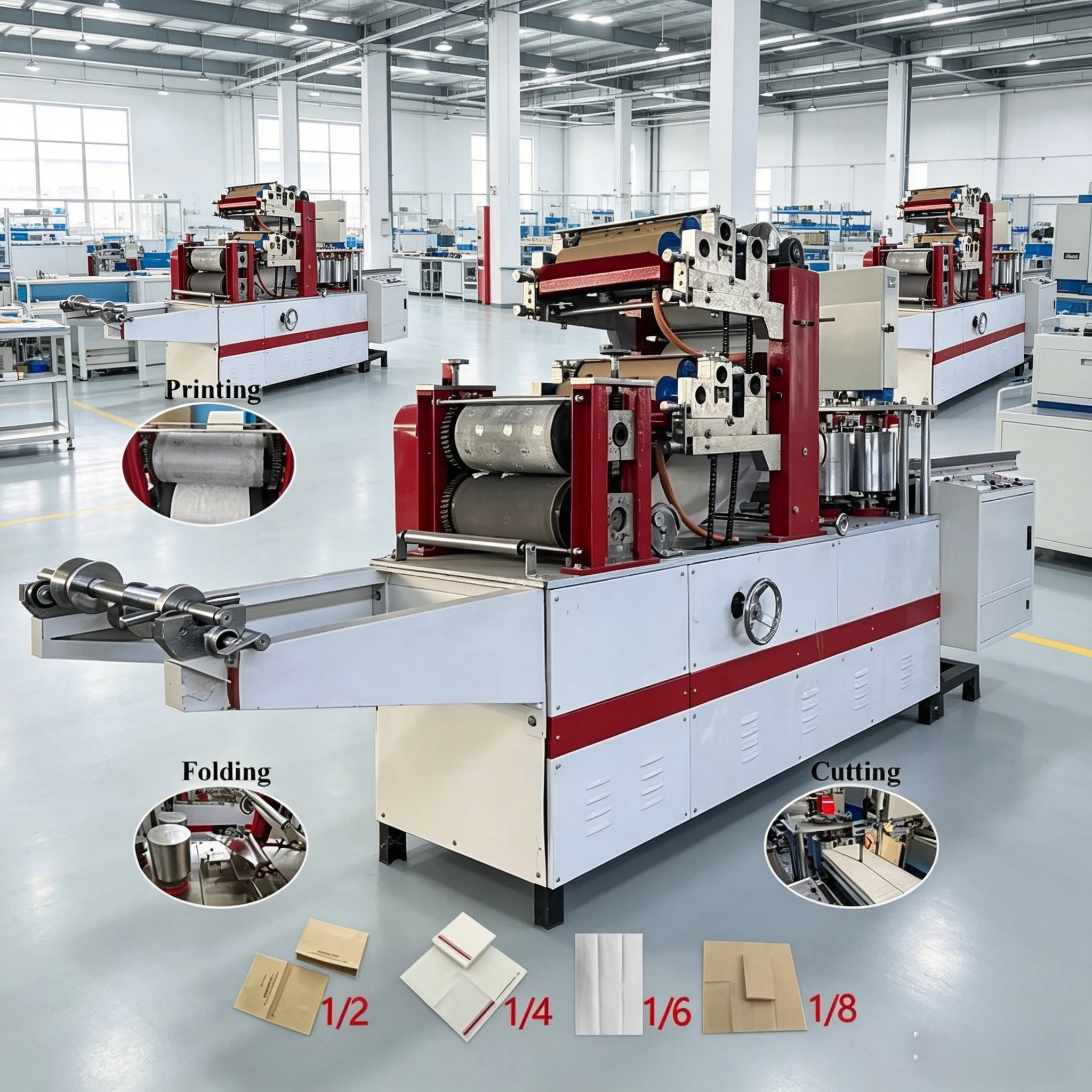 Automatic Napkin Paper Making Machine High Speed Tissue Processing Equipment for Small Business Factory Production customized