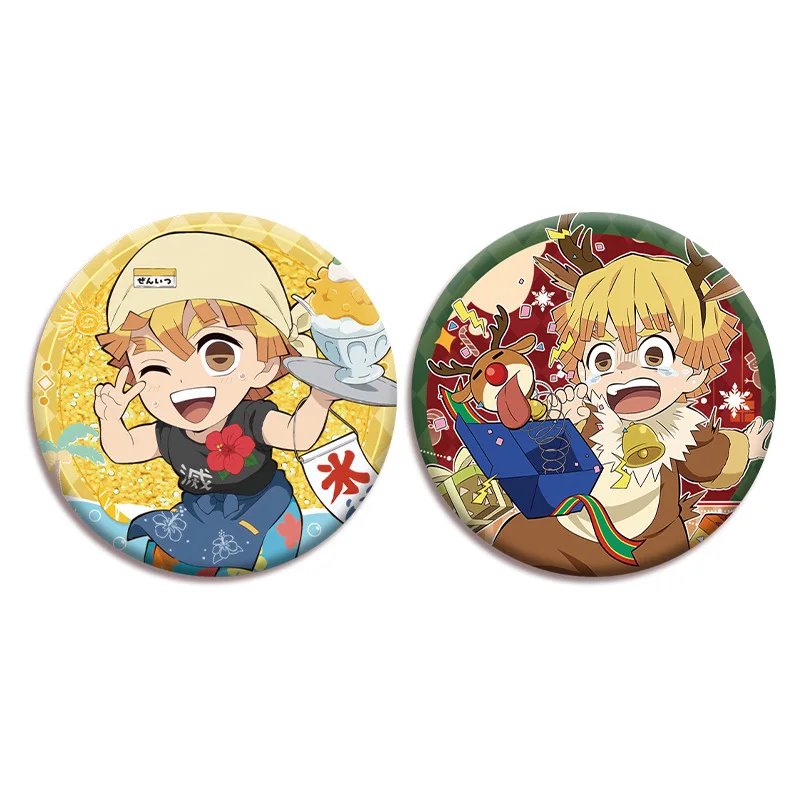 شيطان القاتل الاكريليك شارة 58 مللي متر مزدوجة الوجهين أنيمي شخصية دبوس تصميم جديد تأثيري اكسسوارات اليابانية مانغا البضائع #5