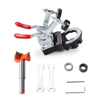 Aluminum Alloy 35mm Hinges Boring Jig Dual Fixture Locator Template Cabinet Door Hinge Drill Guide Hole Punching Drill Guide