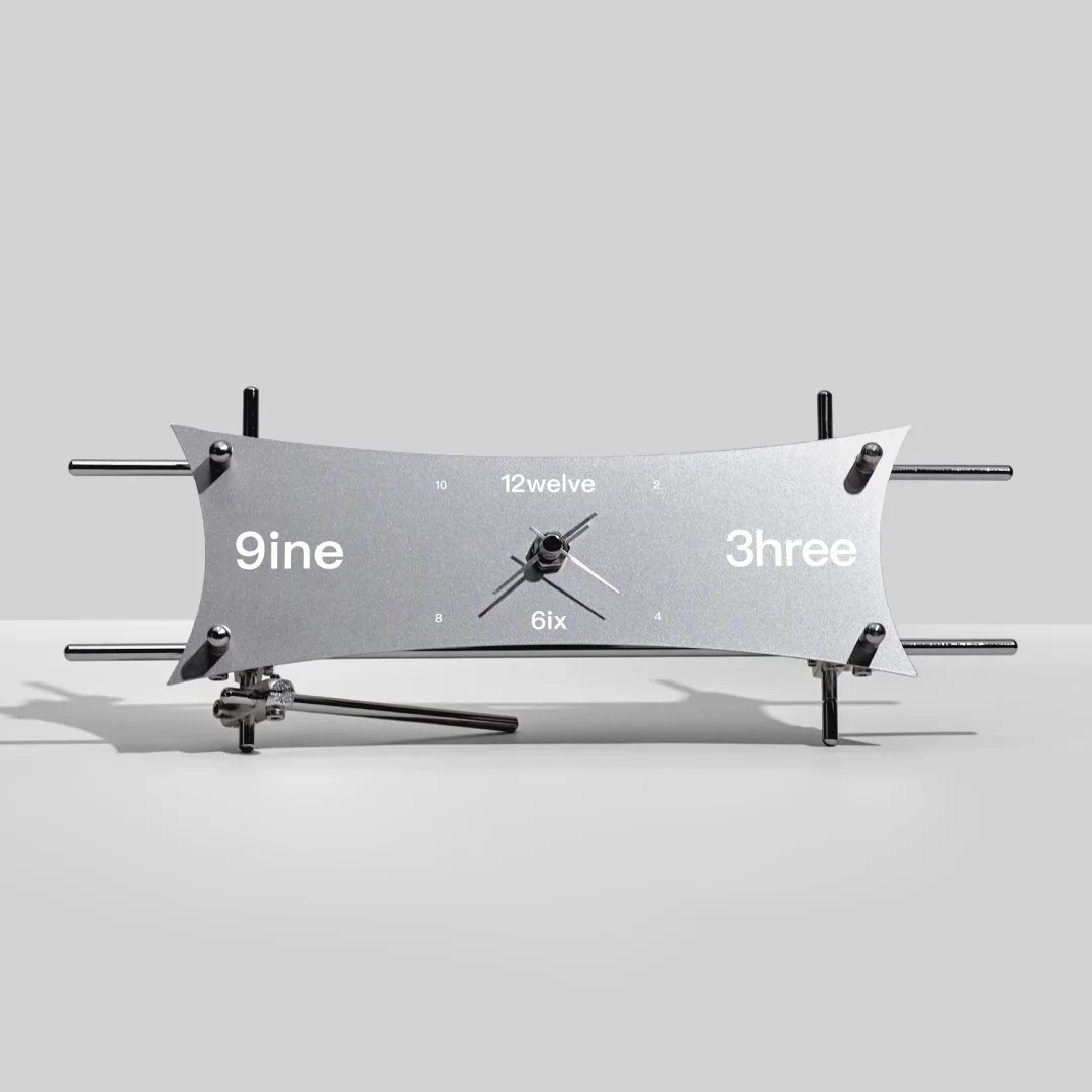 Silver Mini Optical Axis Clock Kite Clock Metal Surface Desktop Ornament Decoration Gift