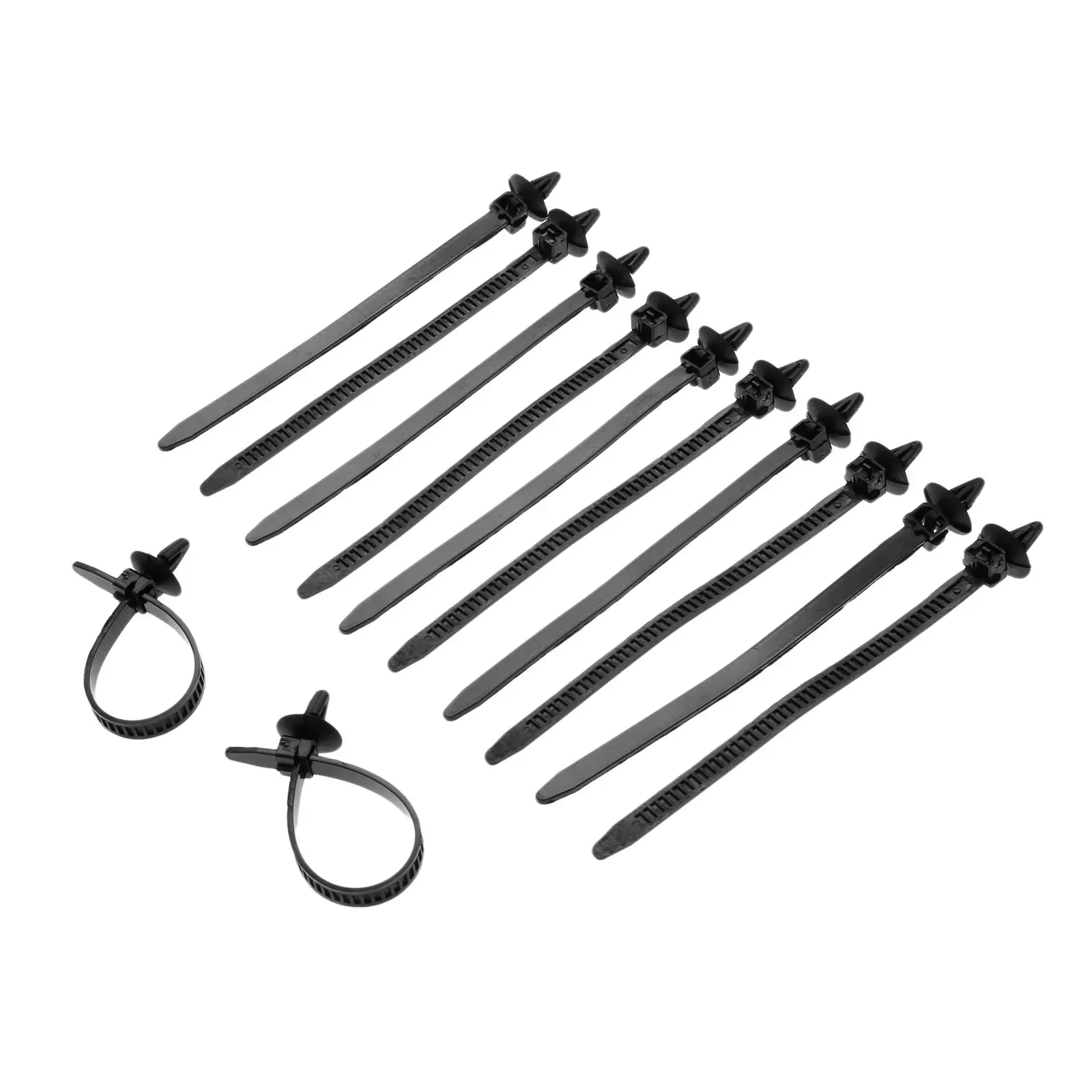 30Pcs Self Locking Cable Tie Nylon Fasten Zip Wire Wrap Strap 8x200mm Auto Cable Strap Push Mount Wire Tie Retainer Clip Clamp