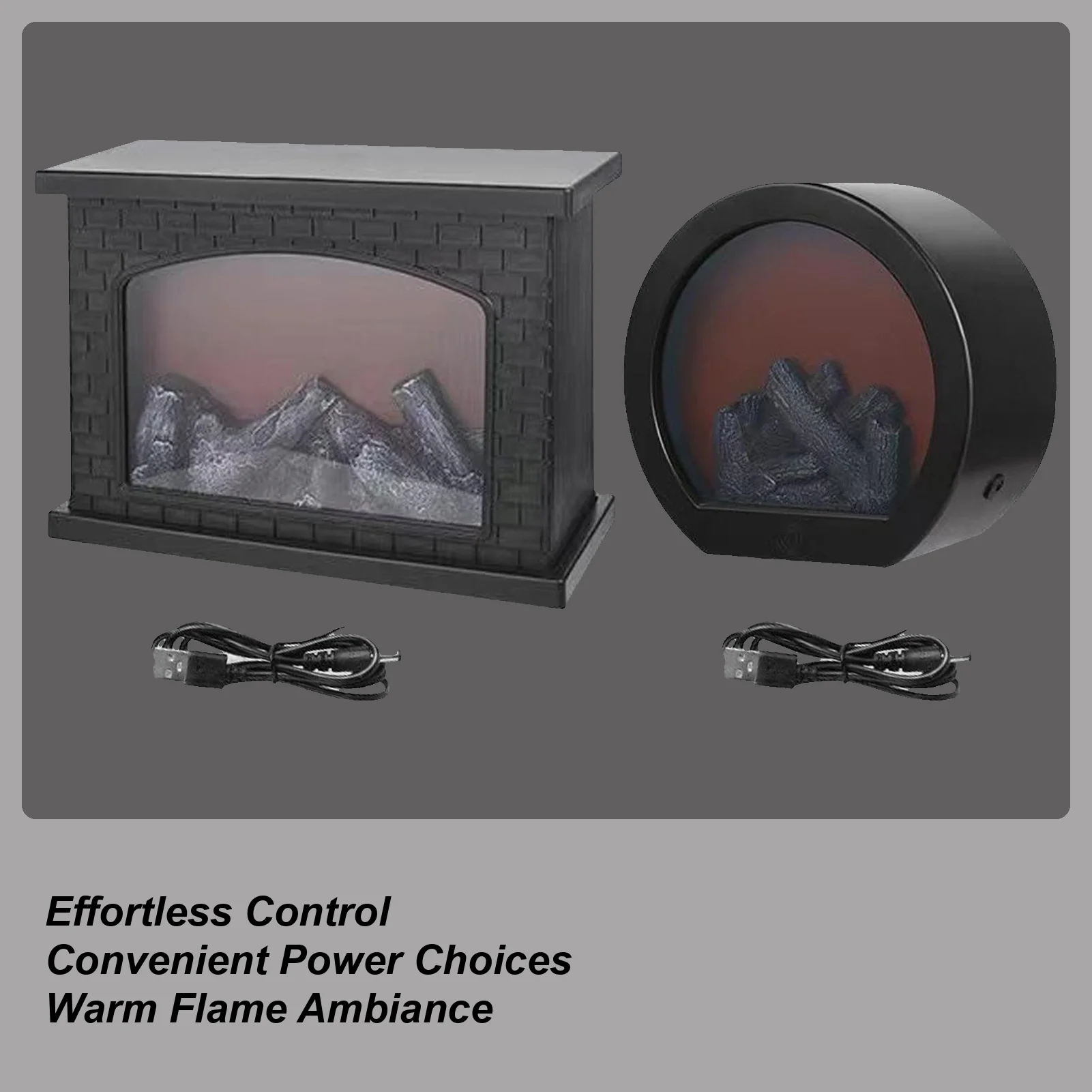 Fireplace Lanterns Decorative Indoor Battery Operated LED Fire Lamp Flameless Decorative Battery Operated Fireplace Lantern USB