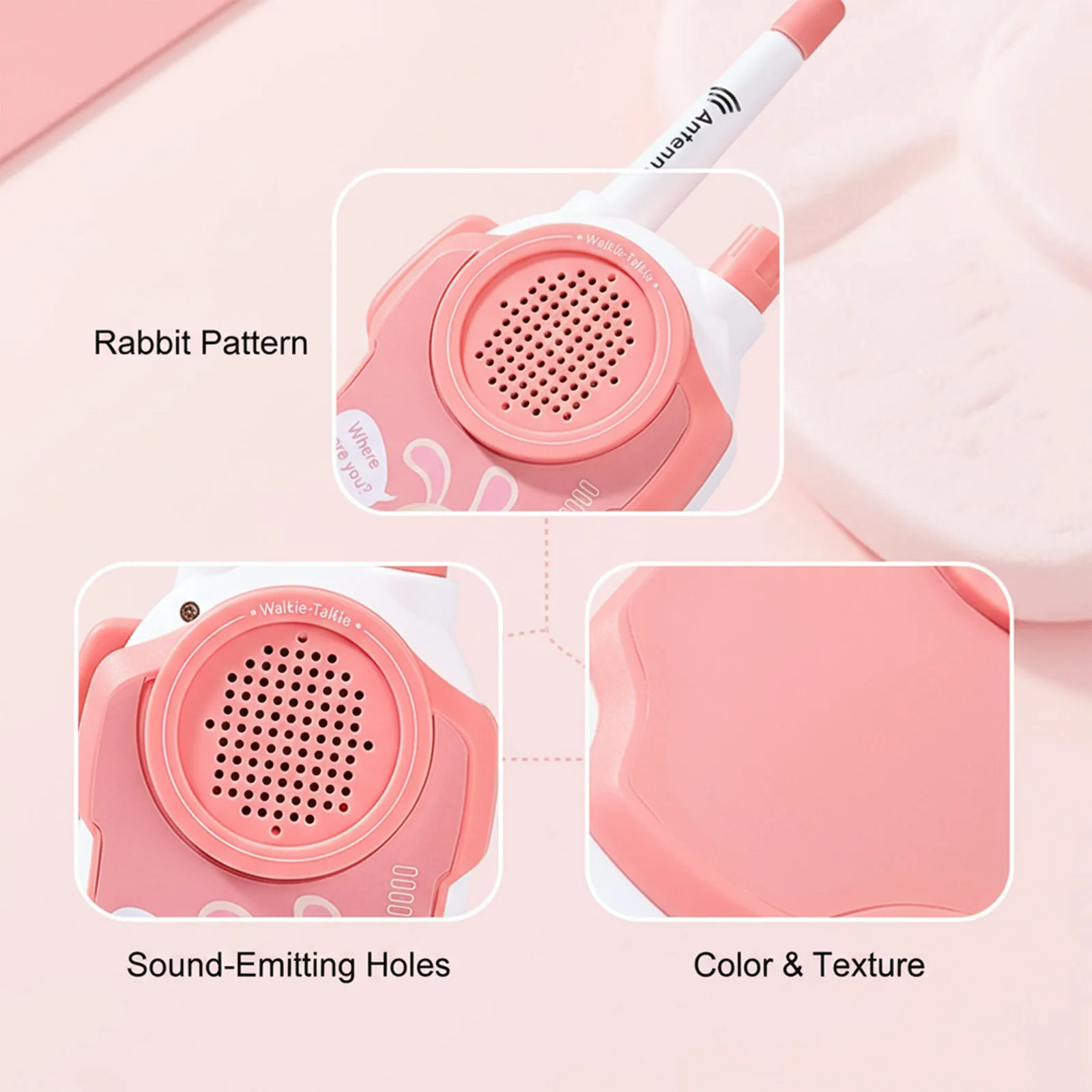 Walkietalkie-speelgoed voor kinderen, draadloze pager, één-één interactief communicatieapparaat voor buiten (2 stuks) 300 m, oplaadbaar