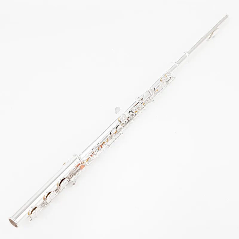 482 Japan C Flute,17‑Key Open Hole B‑Foot Joint Split E‑Mechanism, Cupronickel Silver‑Plated Performance Flute with Case