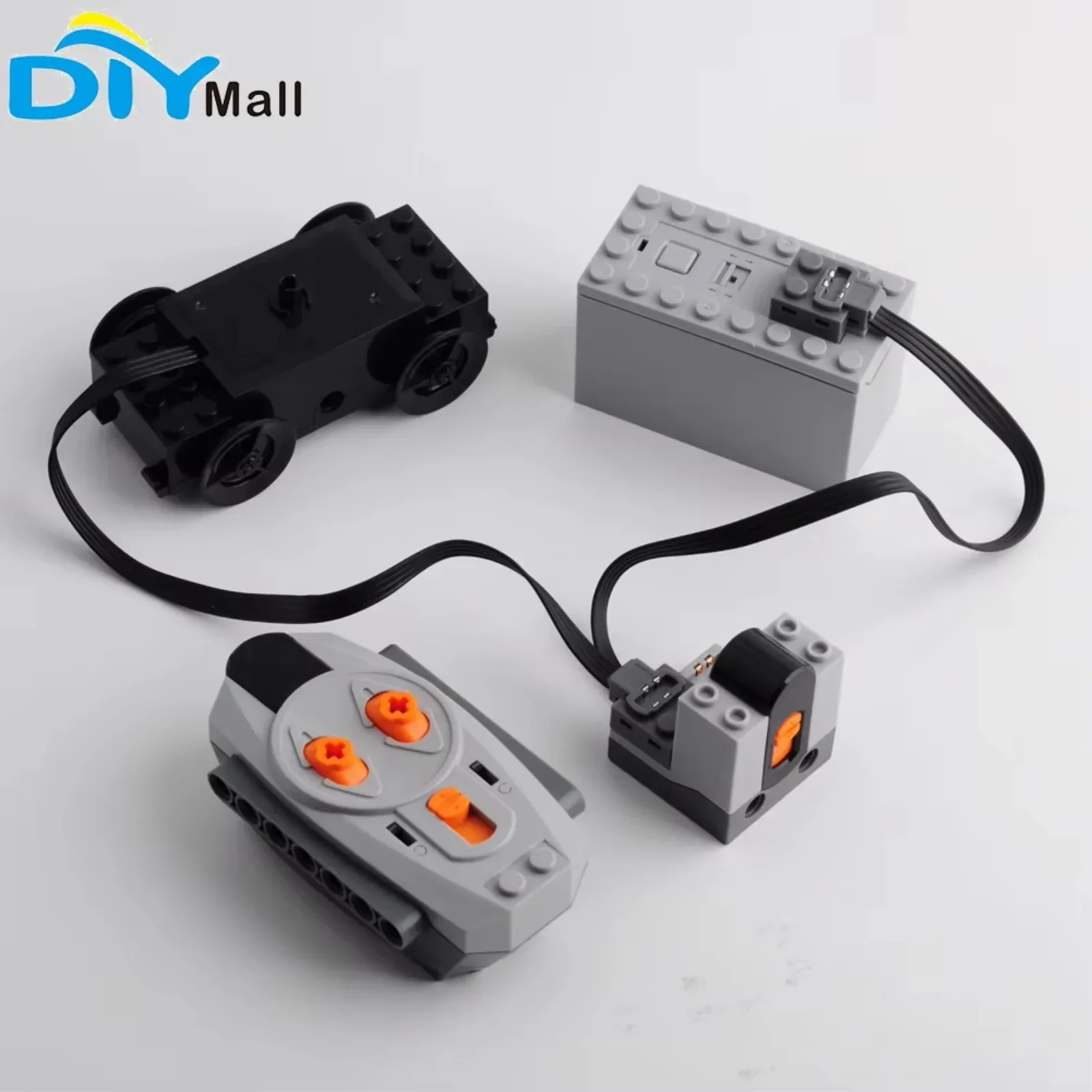 4PCS DIY Train Motor Set IR Controller Receiver AAA Battery Case compatible with legoeds Power Functions MOC Parts