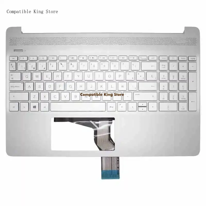 L63578-001 L63579-001 NEW SP Spain Keyboard for HP 15-EF 15S-EQ 15S-FQ 15-DY 15S-FQ TPN-Q222 Laptop Palmrest Upper Cover TopCase