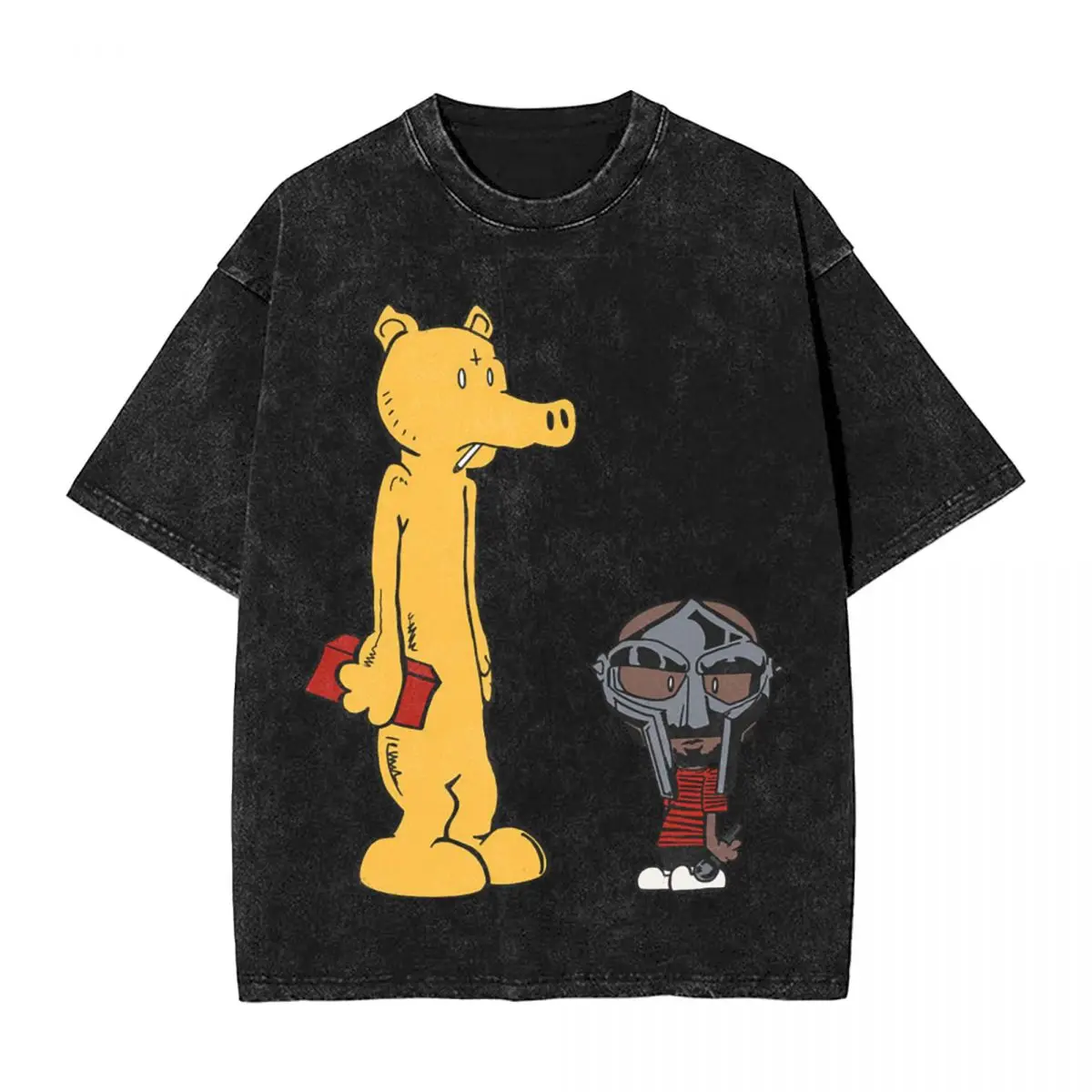 Washed T Shirts Mf Doom Madlib Lord Quasimoto Madvillain T-Shirts Oversize Streetwear Cotton Printed Tops Men Women Tee Shirt