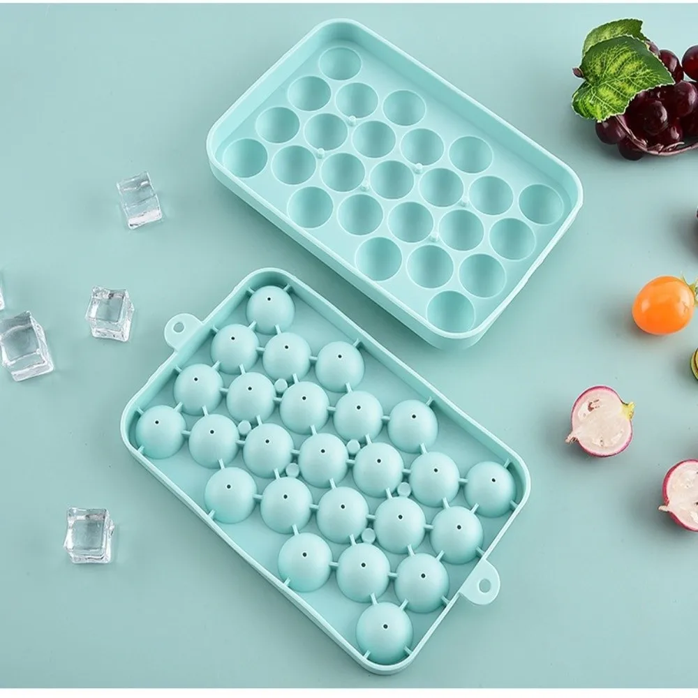 Creative Silicone Grape Ball Molds 25 Grids Round Shape Handmade Soap Molds Flexible Reusable Ice Cube Mold Bar Party