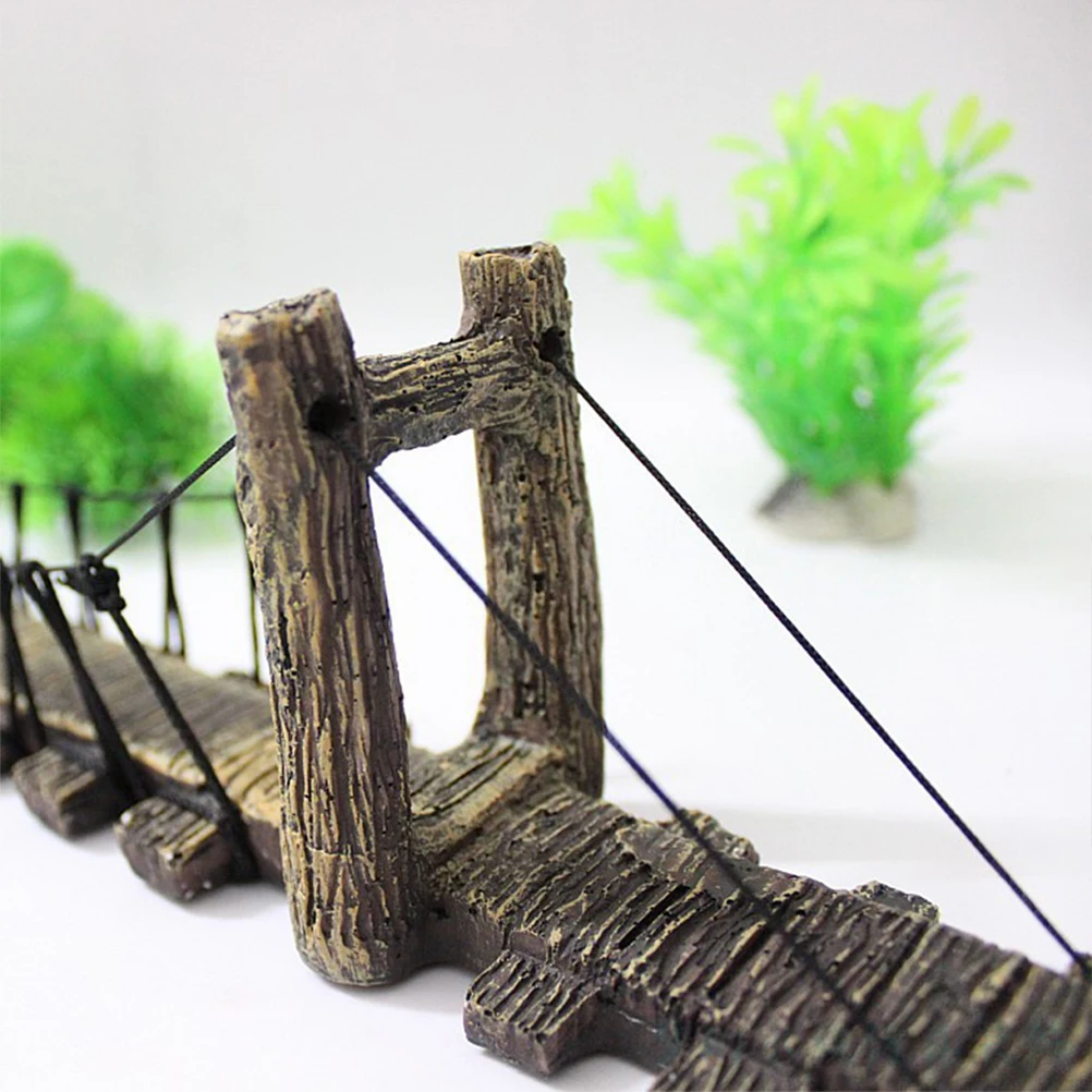 

Fish Tank Decor Bridge Resin Aquarium nament Miniature Underwater Adorn Fish Hide Supplies Long Lasting Durable Detail High
