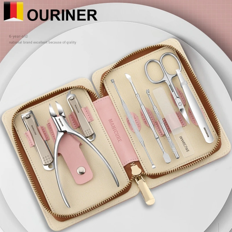 New Arrivals Manicure Set Pedicure Sets Nail Clipper Stainless Steel Professional Nail Cutter Tools with Travel Case Kit