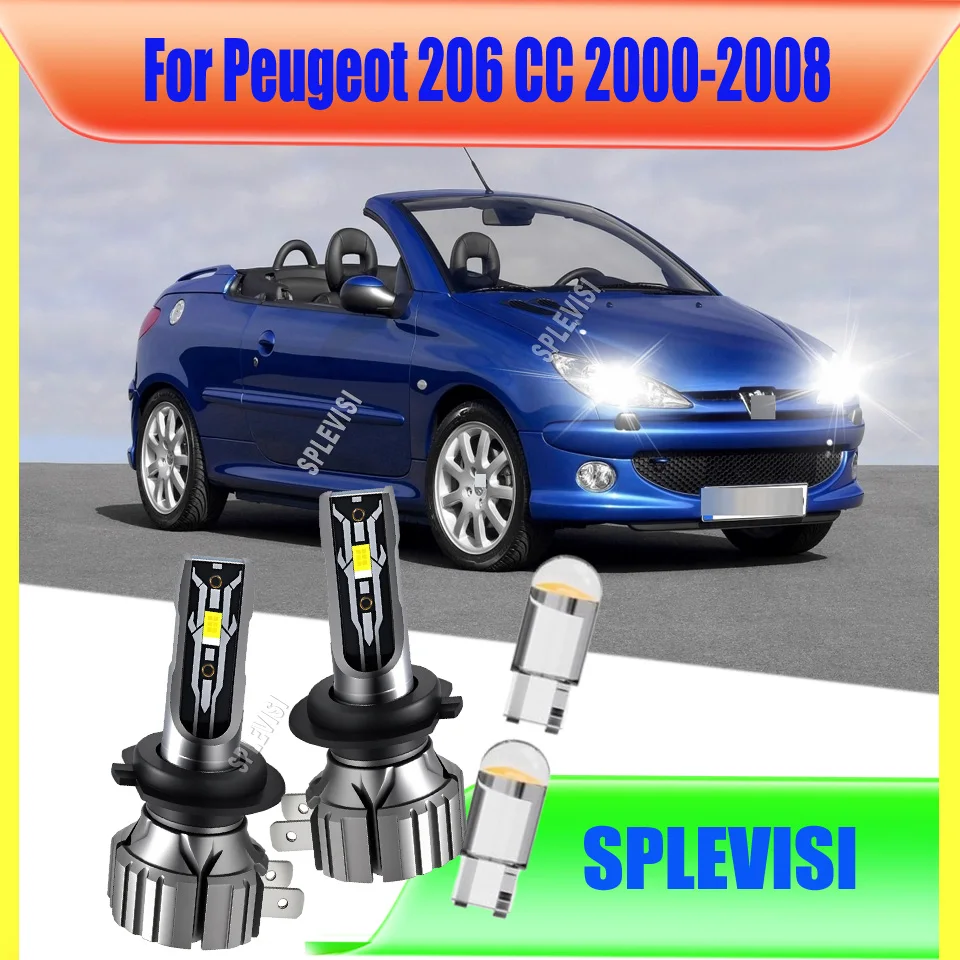 

LED 499 477 White Headlight Bulb - Drive Confidently with H7 Headlights Clear Beam For Peugeot 206 CC 2000 2001 2002 2003-2008