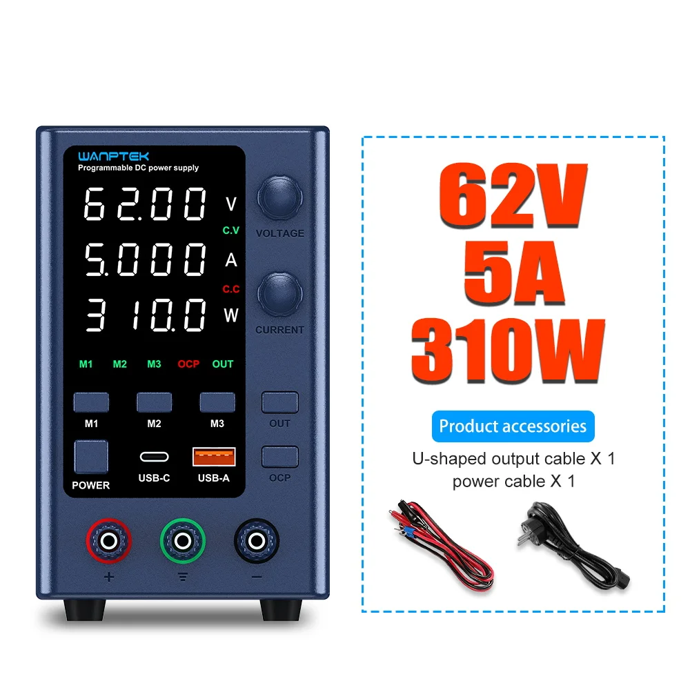 Wanptek 30V 5A 10A DC-voeding, instelbare laboratoriumvoeding, spanningsregelaar 60V 5A 120V 3A schakelende voeding