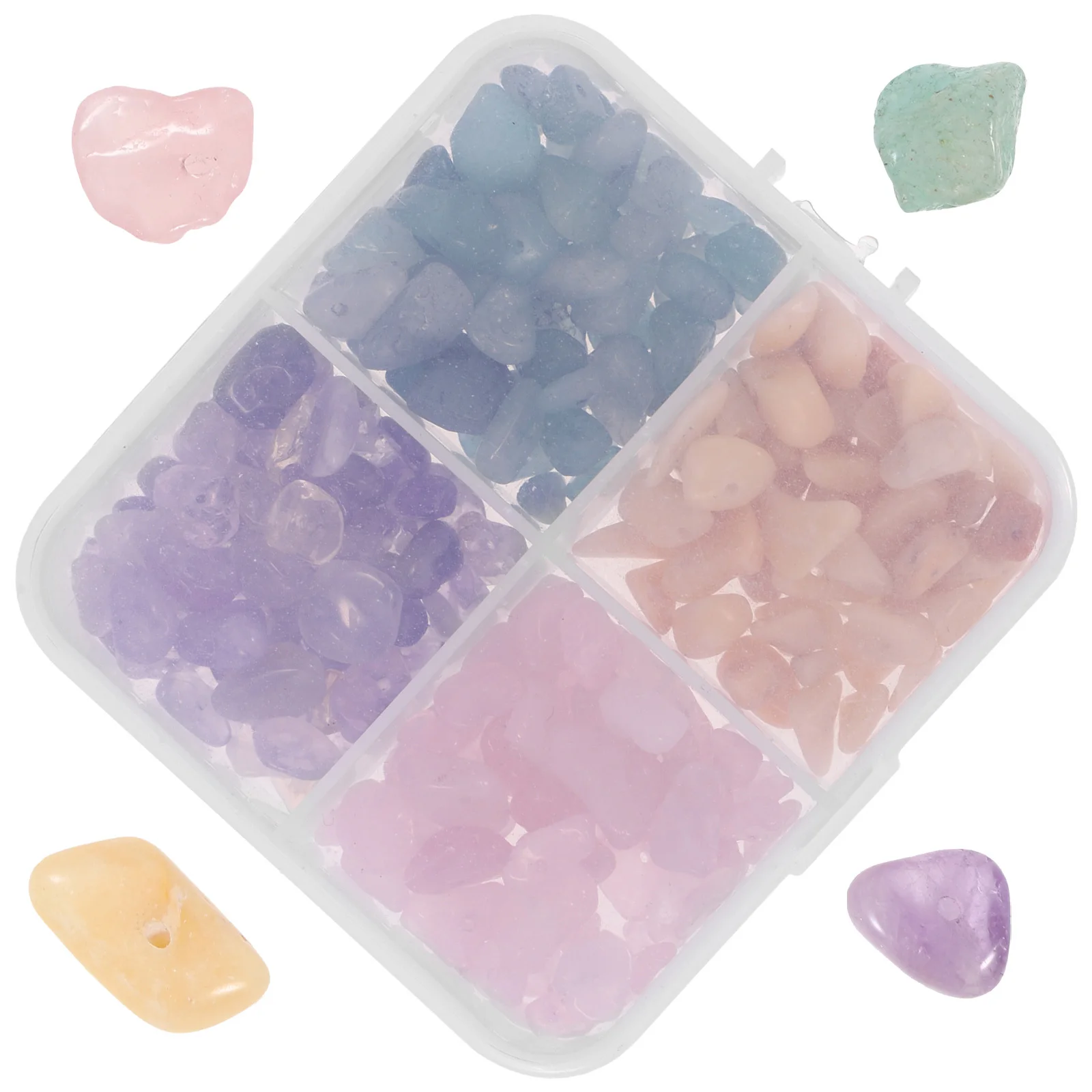 

1 Box Multicolor Irregular Chip Stone Beads Drilled Diy Jewelry Making Craft Supplies Loose Spacer Beads For Bracelet Necklace