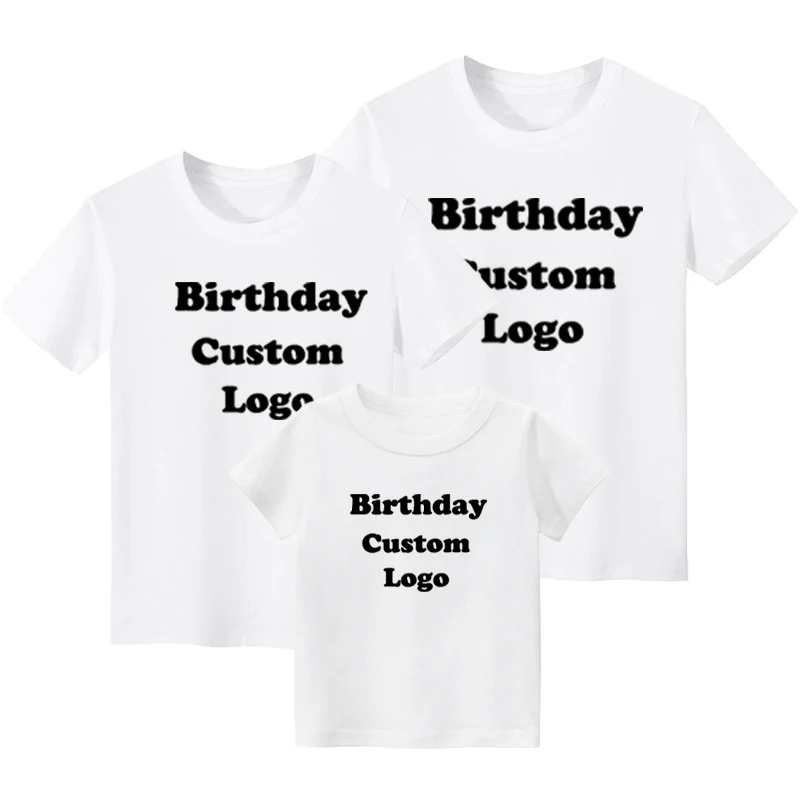 

New Design Family Casual Tshirts Vacation 2024 Customize Your Logo Matching Summer Dad Tees Mom Kids Birthday Beach Women Tops