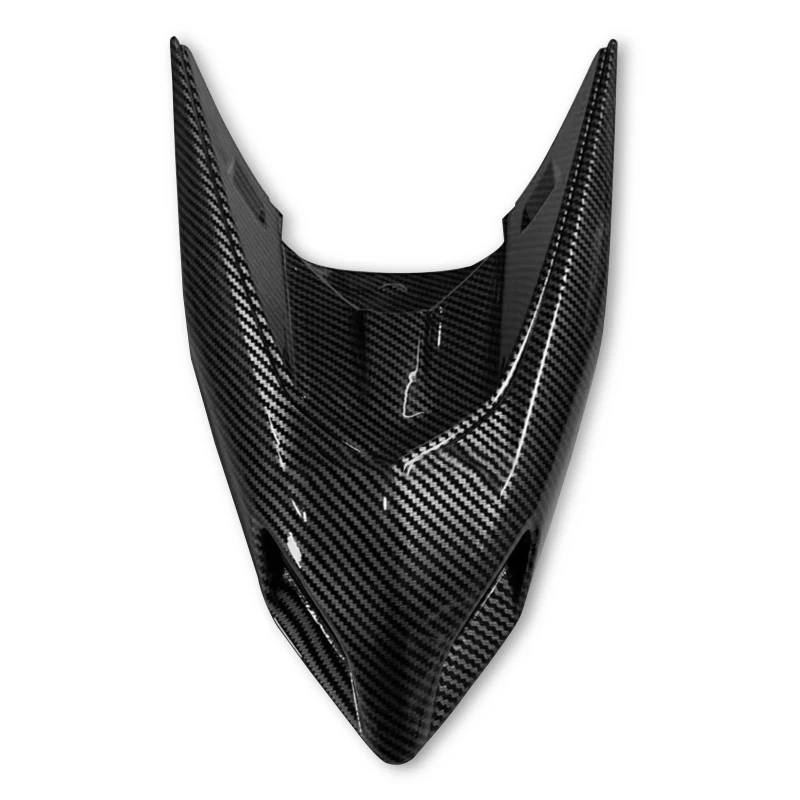 صالح ل Ducati Hypermotard 950 2019 2020 2021 2022 دراجة نارية ألياف الكربون السفلى الجبهة الأنف العلوي لوحة هدية الحماية #3