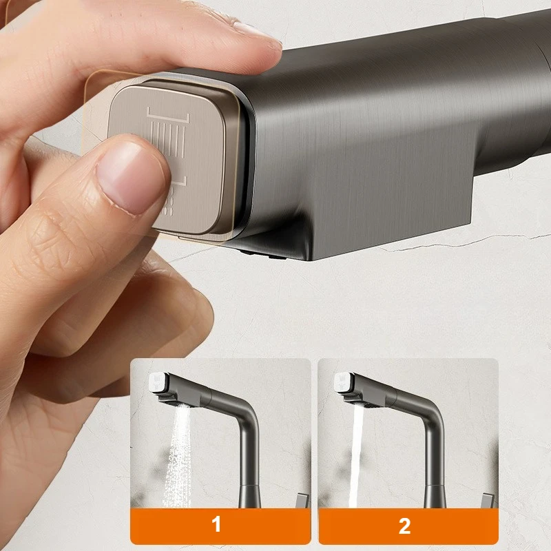 Universal Rotation Kitchen Faucet Laundry Sink Pull-out Balcony Cabinet Faucet Cold and Hot Water Tap Bathroom Basin Faucets