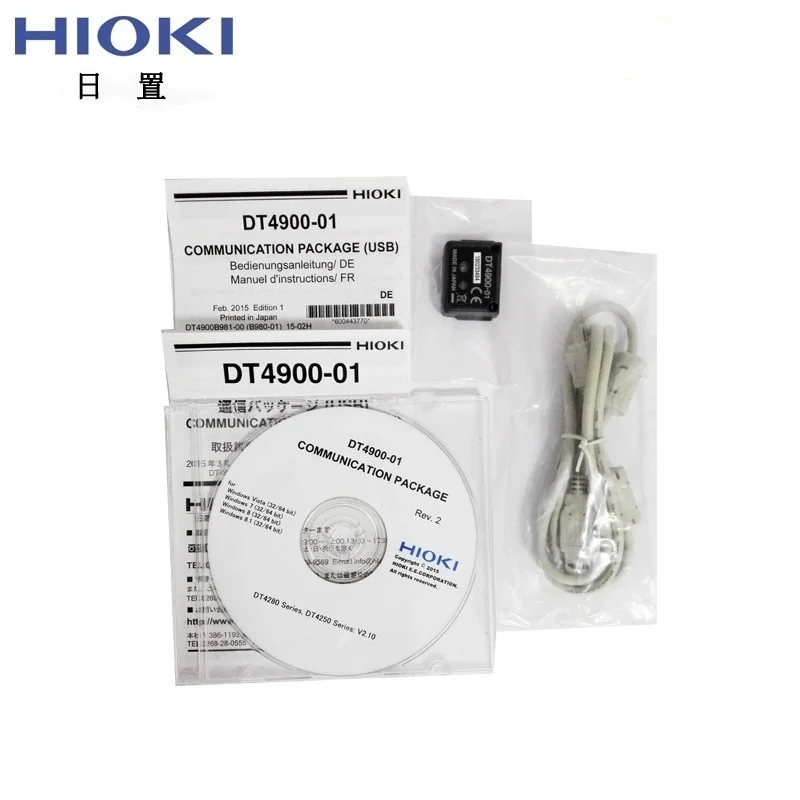 HIOKI DT4900-01 USB communication includes data cable, the software can be connected to the computer and can be used for multime