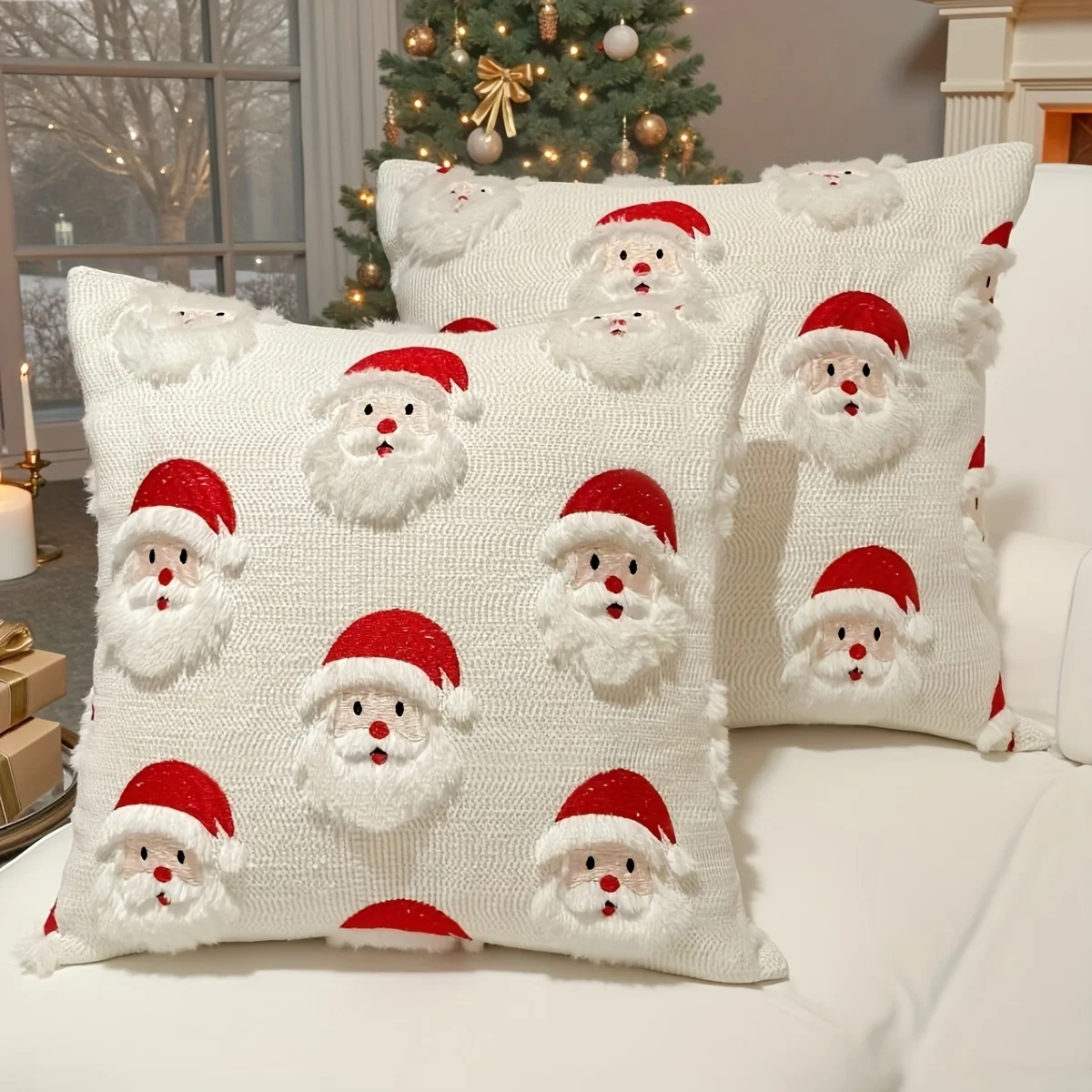 1pc 3D Santa Claus Kissen Abdeckung Nordic Weihnachten Dekor 18x18 Zoll Weiche Polyester Zipper Maschine Waschbar Wohnzimmer schlafzimmer Sofa