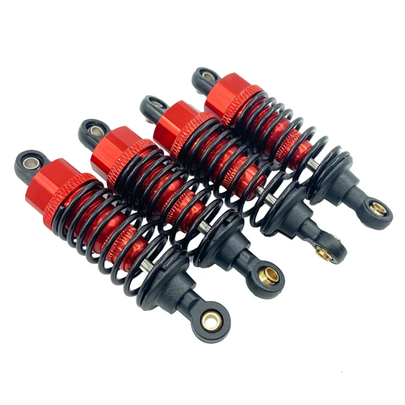 Ammortizzatore ammortizzatore in metallo da 4 pezzi per Tamiya TT01 TT02 TA05 TL01 TA03 MF01X M05 M06 1/10 parti di aggiornamento per auto RC, blu