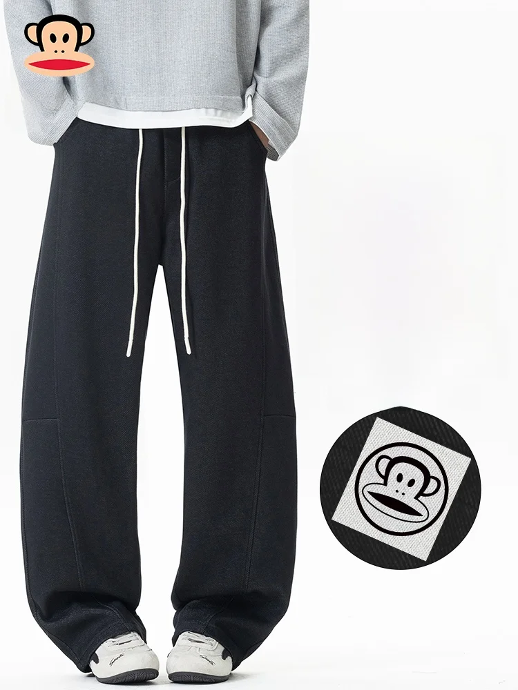 

PaulFrank American Sle Men's Loose Straight Leg Pants Spring 2026 New Trendy Brand Casual Trousers Knife Design