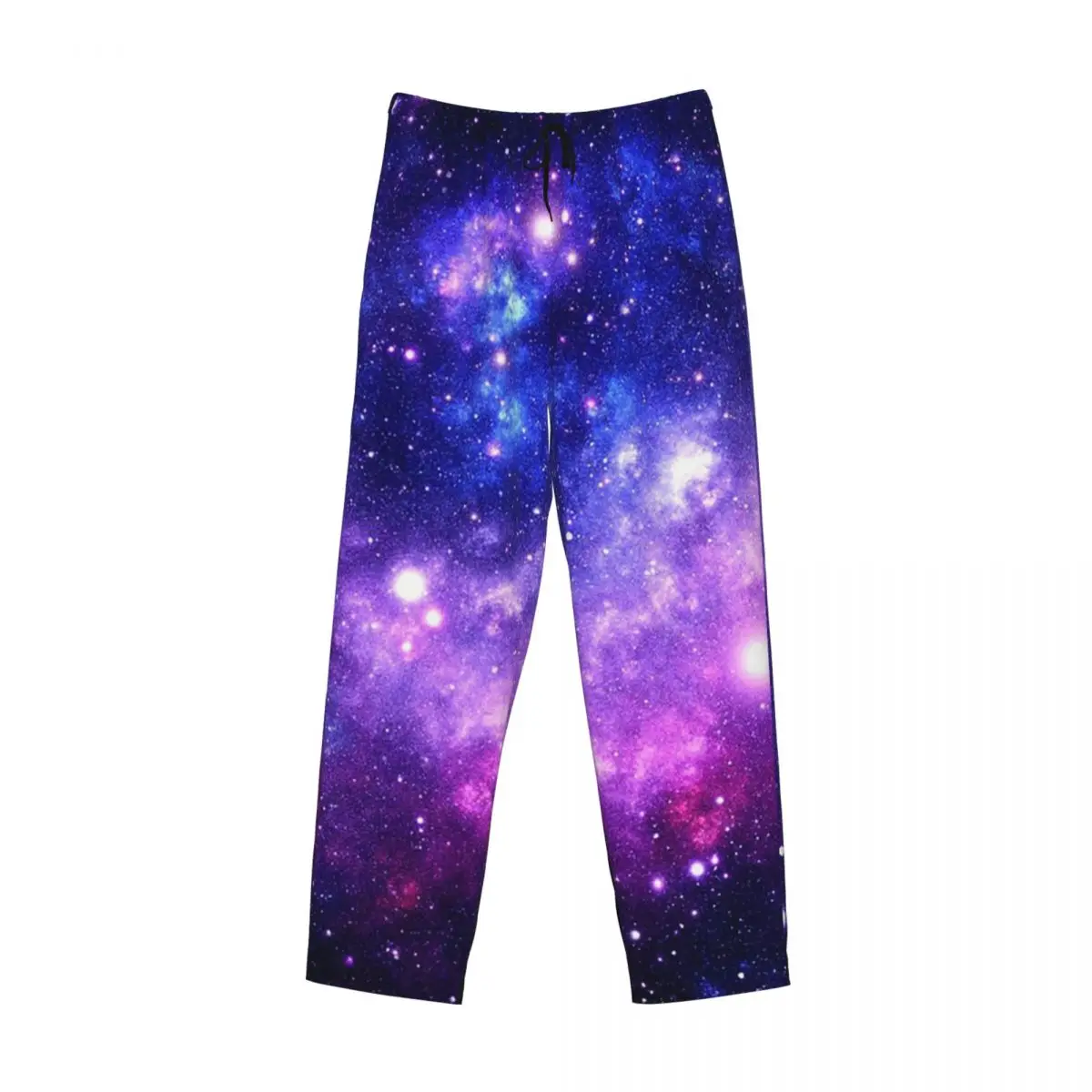 Custom Purple Blue Galaxy Nebula Pajama Pants Men Sleepwear Sleep Lounge Bottoms with Pockets